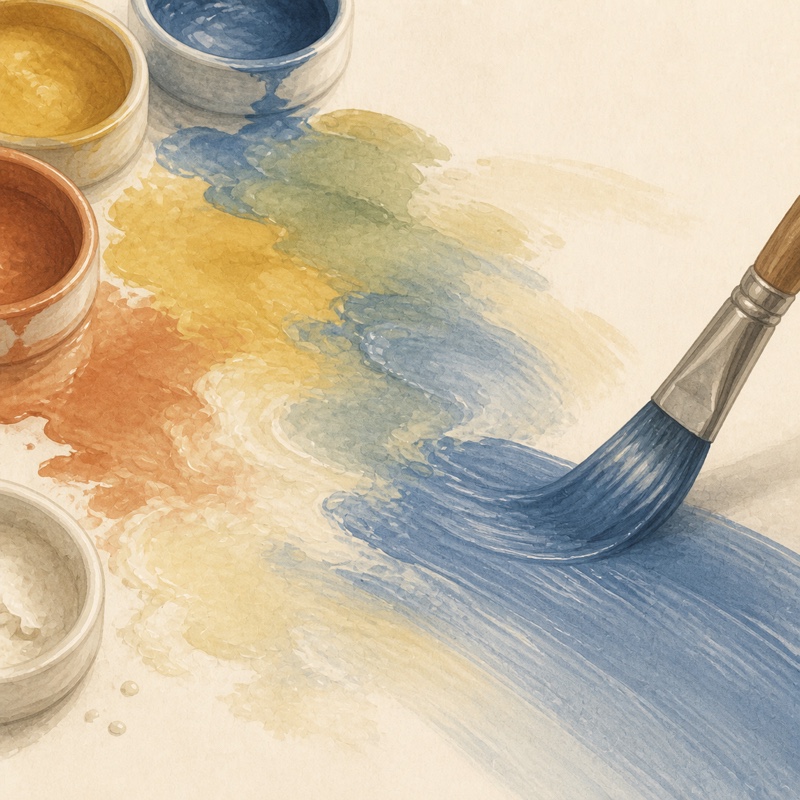 塗料を1つの器や個体に限定しない paint のイメージ